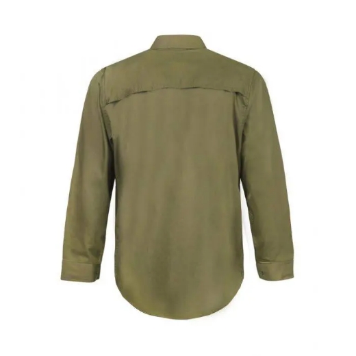 Picture of WorkCraft, Lightweight Long Sleeve Vented Cotton Drill Shirt
