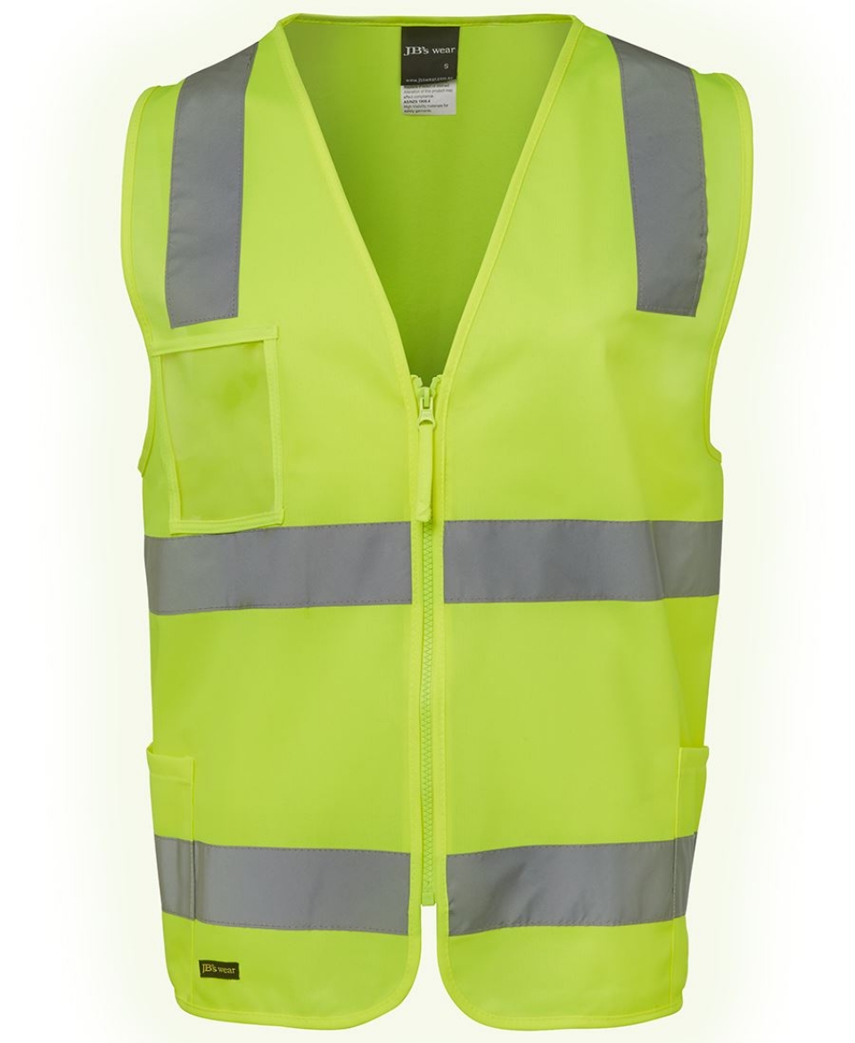 Picture of JB's Wear, HV (D+N) Zip Lime Safety Vest - Staff