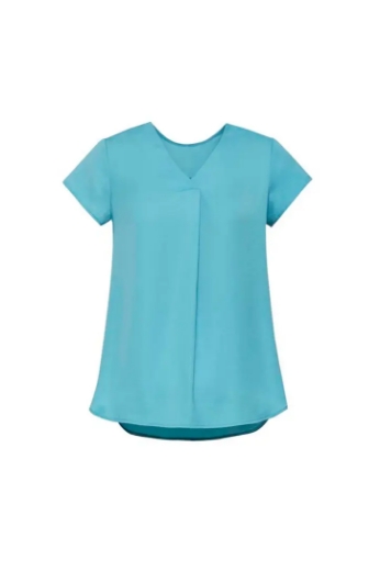Picture of Biz Corporates, Kayla V-Neck Pleat Blouse