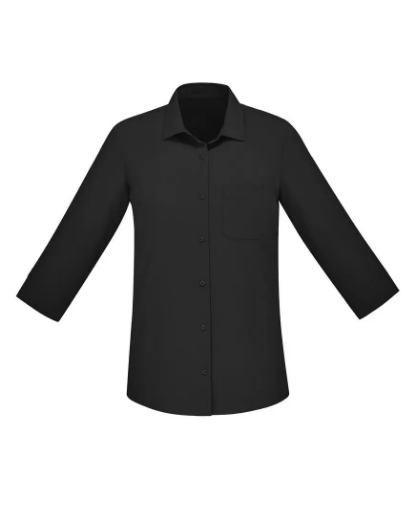 Picture of Biz Care Florence Womens Plain 3/4 Sleeve Shirt - Charcoal - Size 14