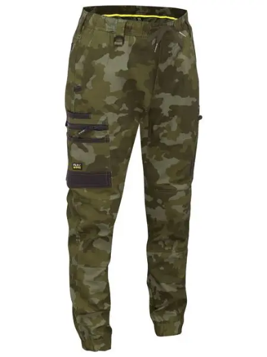 Picture of Bisley, Flx & Move Stretch Camo Cargo Pants - Charcoal Honeycomb Size 97R