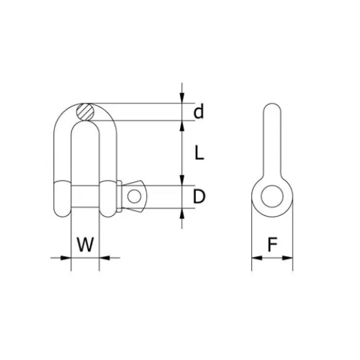 Picture of Beaver, Commercial Dee Shackles (Pail) - Galvanised Size 23mm