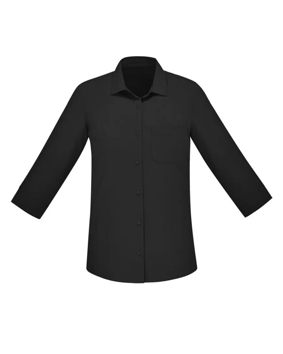 Picture of Biz Care Florence Womens Plain 3/4 Sleeve Shirt - Charcoal - Size 18